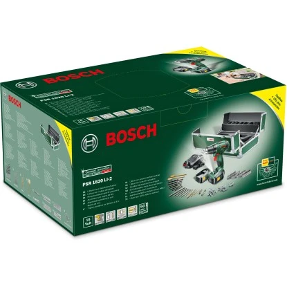 Bosch Akku-Bohrschrauber PSR 1820 Li-2 Inkl. 2 Akkus Und 151-tlg. Zubehör – Bild 5