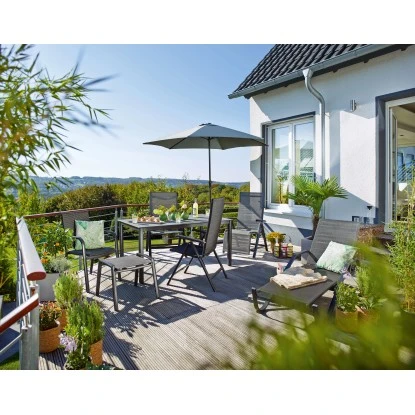 Sonnenliege Pacora Aus Textilen Anthrazit XL – Bild 4