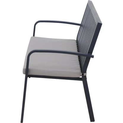 Gardamo 2er Bank Peros Inkl. Kissen Anthrazit – Bild 5