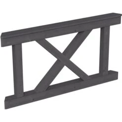 Skan Holz Brüstung Andreaskreuz 150 X 84 Cm Fichte Schiefergrau