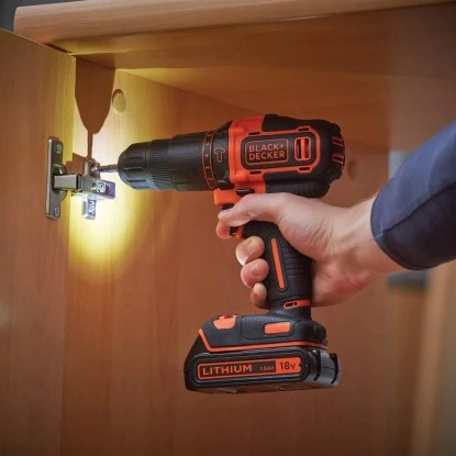 Black & Decker Black+Decker 18 V Akku-Schlagbohrschrauber BDCHD18S1KA Inkl. 1,5 Ah Akku – Bild 4