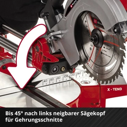 Einhell Power X-Change Akku-Zug-Kapp-GehrungssĂ€ge TE-SM 36/210 Li Solo â Bild 7