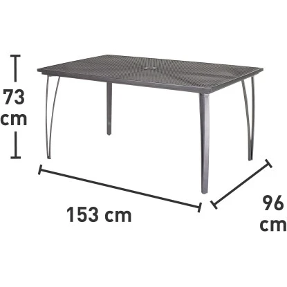 Gartentisch Sacramento II Rechteckig Stahl 153 Cm X 96 Cm – Bild 3