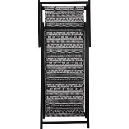 Klappsessel Timbore Holz Schwarz Mit Verstellbarer Rückenlehne – Bild 2