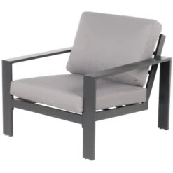 Home Deluxe Lounge-Set Rio S 2-teilig Aluminium Schwarz-Hellgrau