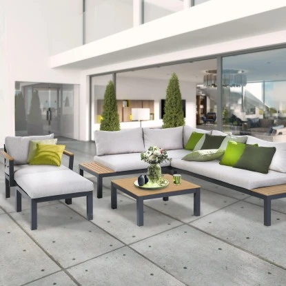 Gartenfreude Aluminium-Lounge Ambience Zwei- U. Dreisitzer Ecksitz Uvm. DG – Bild 2