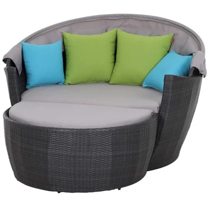 Siena Garden Sofabett Hawaii 115 X 154 X 158 Cm Titan 2-tlg. Inkl. Anstellsofa – Bild 9