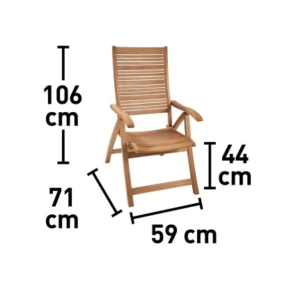 Klappsessel Chelsea Mit Verstellbarer Rückenlehne FSC® – Bild 2