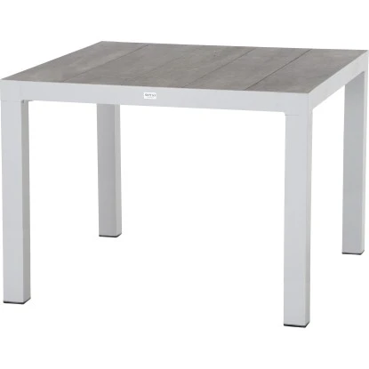 Siena Garden Dining-Tisch Silva Alu 100 Cm X 100 Cm WeiĂź-Grau Matt/Washed Grey