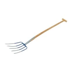 LUX Laub- Und Kompostgabel 5 Rundzinken Mit Eschen-T-Stiel